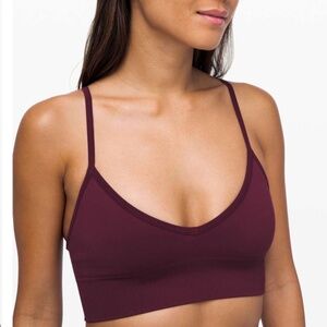Lululemon Ebb to Street Bra Size 6 Adobe burgundy